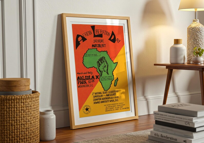 Día de la Liberación Africana – Washington, D.C. / Cartel político, 1977 / Partido Revolucionario del Pueblo Africano imagen 7