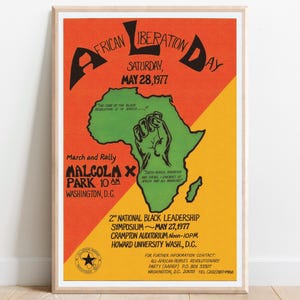 Día de la Liberación Africana – Washington, D.C. / Cartel político, 1977 / Partido Revolucionario del Pueblo Africano imagen 1