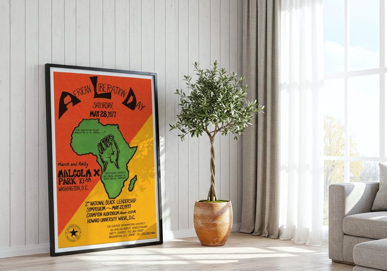Día de la Liberación Africana – Washington, D.C. / Cartel político, 1977 / Partido Revolucionario del Pueblo Africano imagen 3