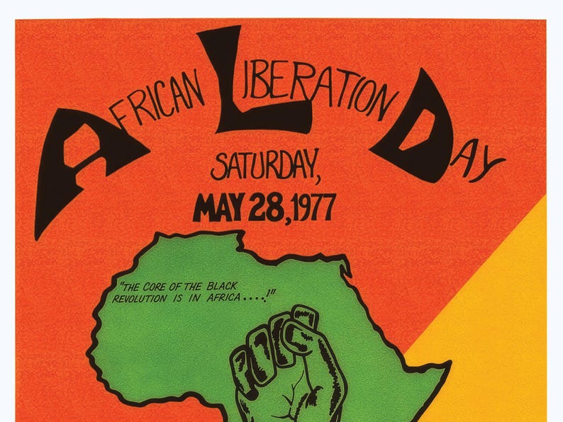 Día de la Liberación Africana – Washington, D.C. / Cartel político, 1977 / Partido Revolucionario del Pueblo Africano imagen 10