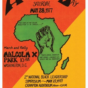 Día de la Liberación Africana – Washington, D.C. / Cartel político, 1977 / Partido Revolucionario del Pueblo Africano imagen 2