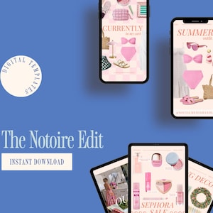 Pink LTK Template Pack for Canva – 15 Feminine Editable Designs for Influencers
