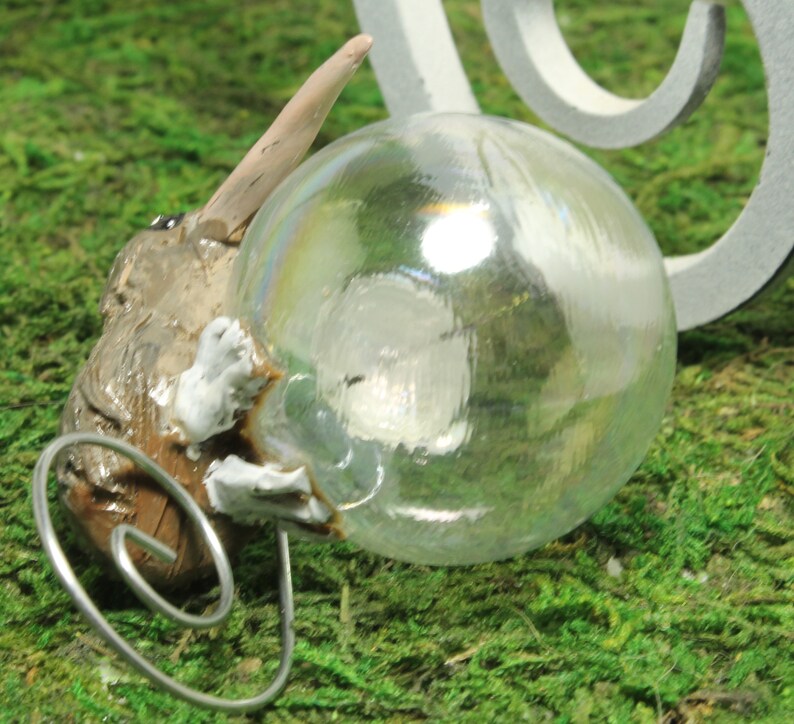 Kiwi Bird Ornament Glass and Polymer Clay Miniature Ornament Etsy