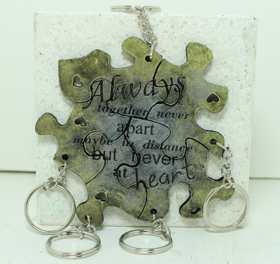 Friendship Set of 5 Best Friend Key Chains Always Together Etsy