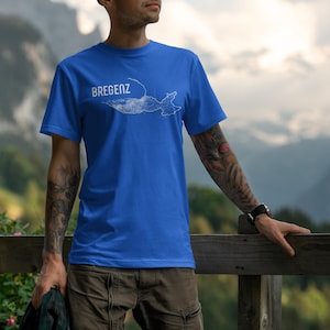 Bregenz T-Shirt | Vorarlberg Karte minimalistisch | Austria Souvenir | Geschenkidee für Heimatliebende