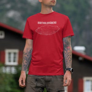 Bartholomäberg T-Shirt | Vorarlberg Karte minimalistisch | Österreich Souvenir | Geschenk für Einheimische & Touristen