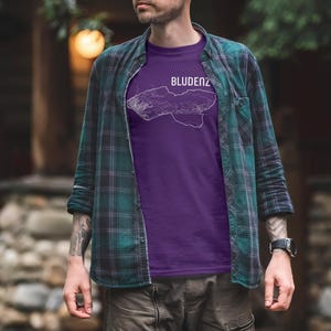 Bludenz T-Shirt | Vorarlberg Karte minimalistisch | Austria Souvenir | Geschenkidee für Heimatliebende