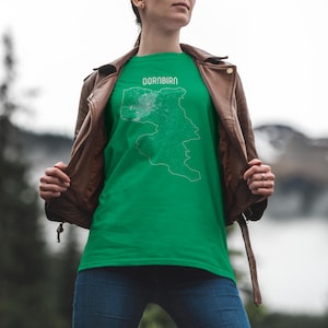 Dornbirn T-Shirt | Vorarlberg Karte minimalistisch | Austria Souvenir | Geschenkidee für Heimatliebende