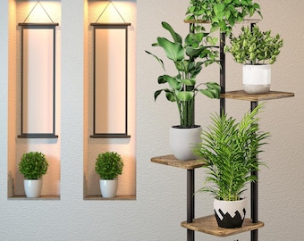 Modern 5-Tier Plant Stand: Black Metal Corner Flower Shelf