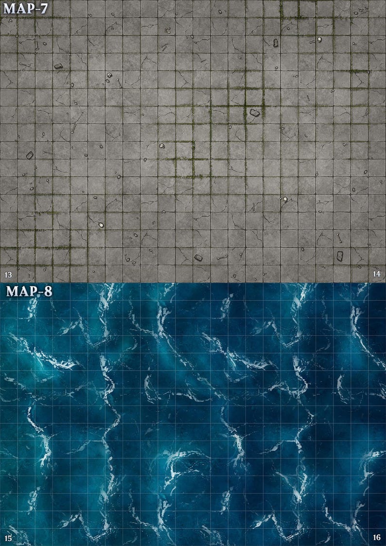 Dnd Map Set Dungeons and Dragons Battle Maps – Reusable Dnd Terrain Set - Etsy