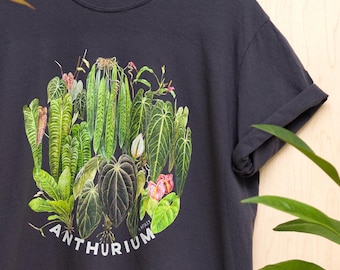 Anthurium T-Shirt • 100% Cotton • Botanical Art Tee