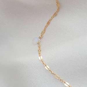 14k Gold Filled Mermaid Moonstone Choker | Moonstone Choker, Handmade Necklaces, Layering Necklace, Modern Minimalist, Gifts For Her,