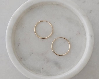 14k Gold Filled Infinity Hoops