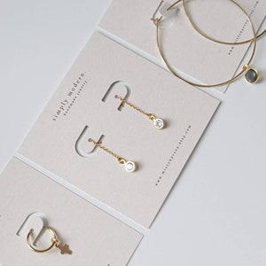 Gold CZ Threader Earrings-crystal earrings, 14k gold filled threader, gold filled earrings, crystal dangle earrings