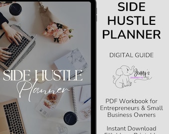 Side Hustle Planner PDF | Business Goal & Finance Tracker (Digital Download)