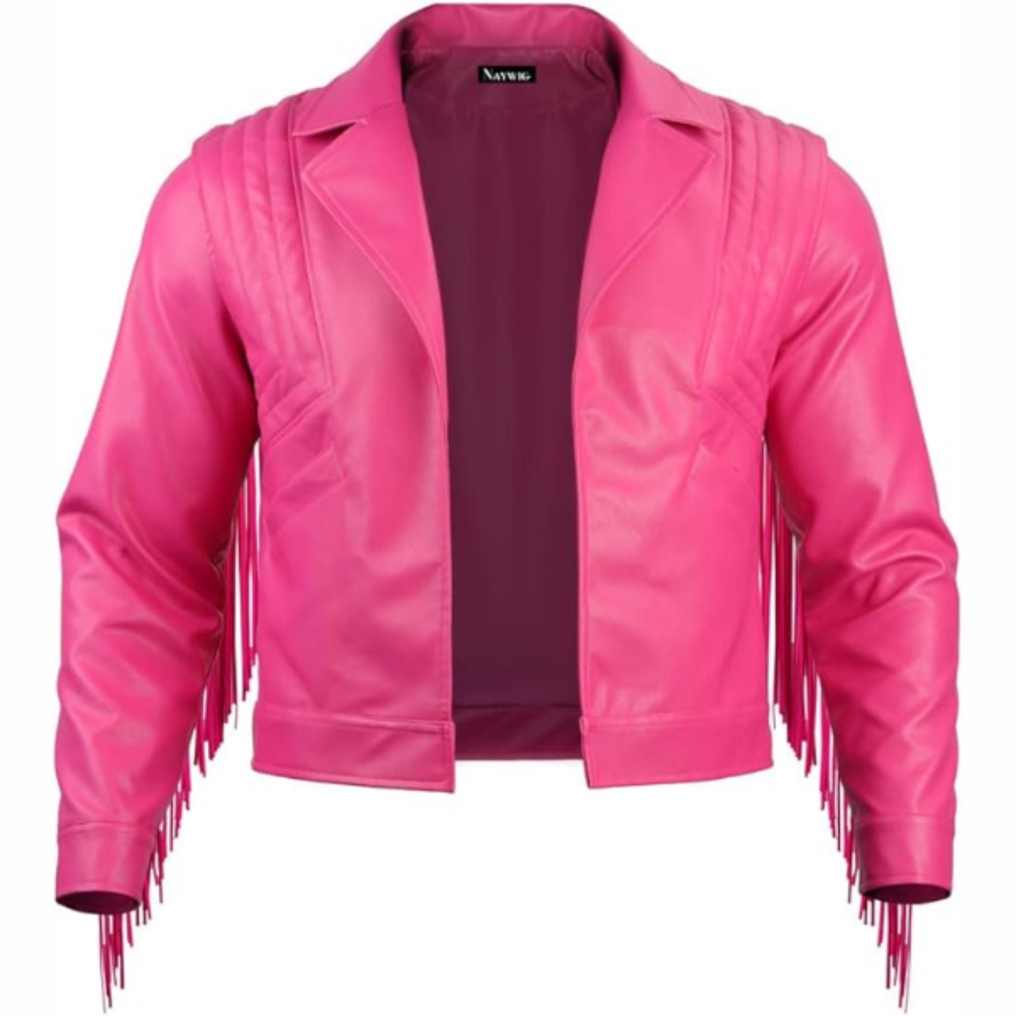 Pink Leather Jacket - Etsy