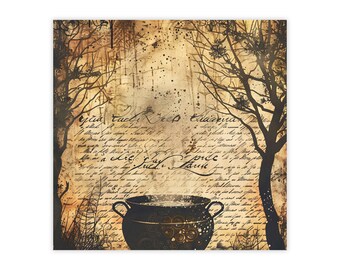 Blocs de notas con temática de brujas / Papelería espeluznante para amantes de las brujas / Ideal para diarios, manualidades, regalos, Halloween o [...]