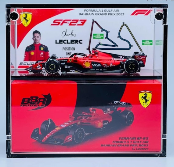 1:64 BBR Ferrari F1 Formula 1 Charles Leclerc Acrylic Display Case