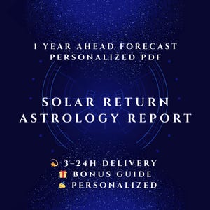 Solar Retro Astrologie - 1 Jahr im Voraus Vorschau basierend auf Geburtstags-Chart - Persönliche Jahresthemen & Übergange - PDF Legung