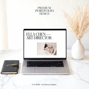Custom Portfolio Website with AI Bio Assistant, Modern Editorial Design for Creators, Photographers, Designers
