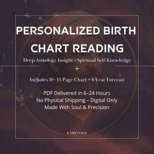 Lectura Personalizada de Carta Natal en PDF • Informe Astrológico Profundo + Pronóstico de 1 Año • Entrega en el Mismo Día