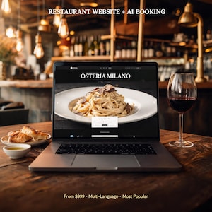 Custom Restaurant Website with AI Reservations and Multi-Language Support, 10 Pages, Online Ordering Integration