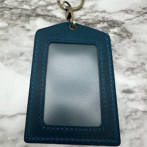 Personalized Leather Badge Holder, Leather Pass Holder, Badge Carrier for Work, Custom Leather ID Card Holder, Leather Elegant ID Holder