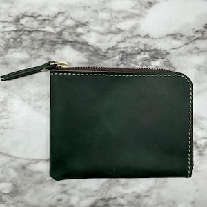 Leather Zip Wallet for Him, Unique Wallet, Leather Wallet for Her, Rustic Card Holder Purse, Slim Wallet for Him, Monogrammed Gift