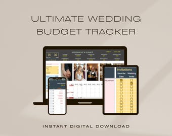 Editable Wedding Budget Template | Google Sheets Tracker | Plan Wedding Costs & Guest List | Expense Tracker | Instant Download