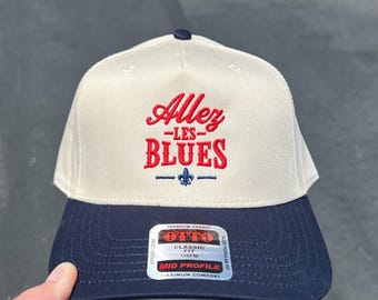 France Soccer Hat, Allez Les Blues, Country Hat, Two Tone Hat, Embroidered hat, Futbol Hat, France Apparel, France Jersey, Les Bleus