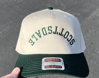 Scottsdale Upside Down Hat, Scottsdale Arizona Hat, City Hat, Upside Down Hats, Two Tone Hat, Bachelor Party, Baseball Hat, Embroidered Hat