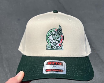 Mexico Hat, Mexico Soccer Hat, Country Hat, Two Tone Hat, Embroidered hat, Futbol Hat, Mexico Apparel, Mexico Jersey, El Tri, Vamos Mexico