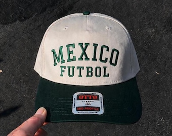 Mexico Futbol Hat, Mexico Soccer Hat, Country Hat, Two Tone Hat, Embroidered hat, Futbol Hat, Mexico Apparel, Mexico Jersey