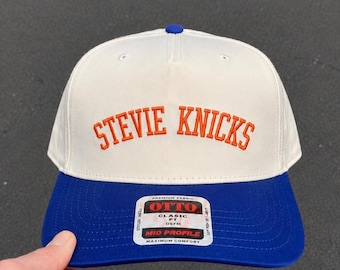 Stevie Knicks New York Hat, NYC Hat, Viral Hat, City Hat, Two Tone Hat, Steve Knicks Shirt, Basketball Hat, Embroidery, Custom Hat