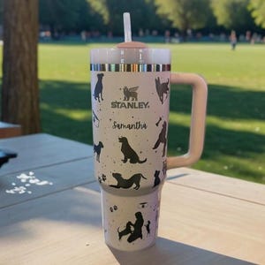 Engraved Dog Mom Eras Tumbler - Personalized Stanley Stainless Steel Insulated Cup, Dog Lover Gift for Hot/Cold Drinks