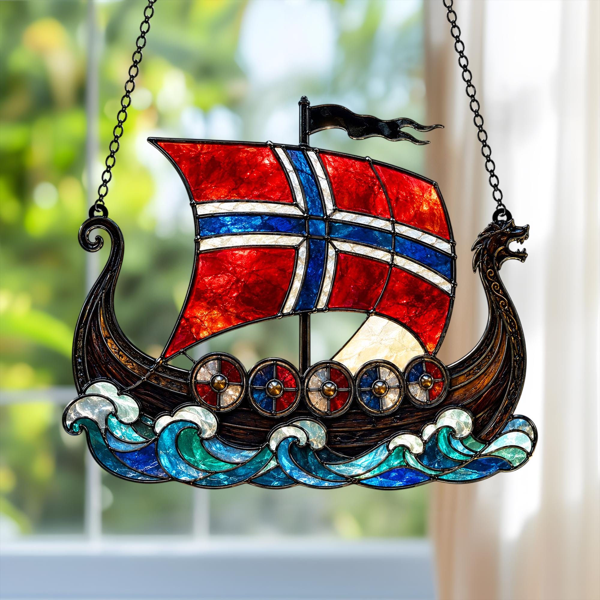 Mats Jonasson Glass Viking Ship - Etsy Australia