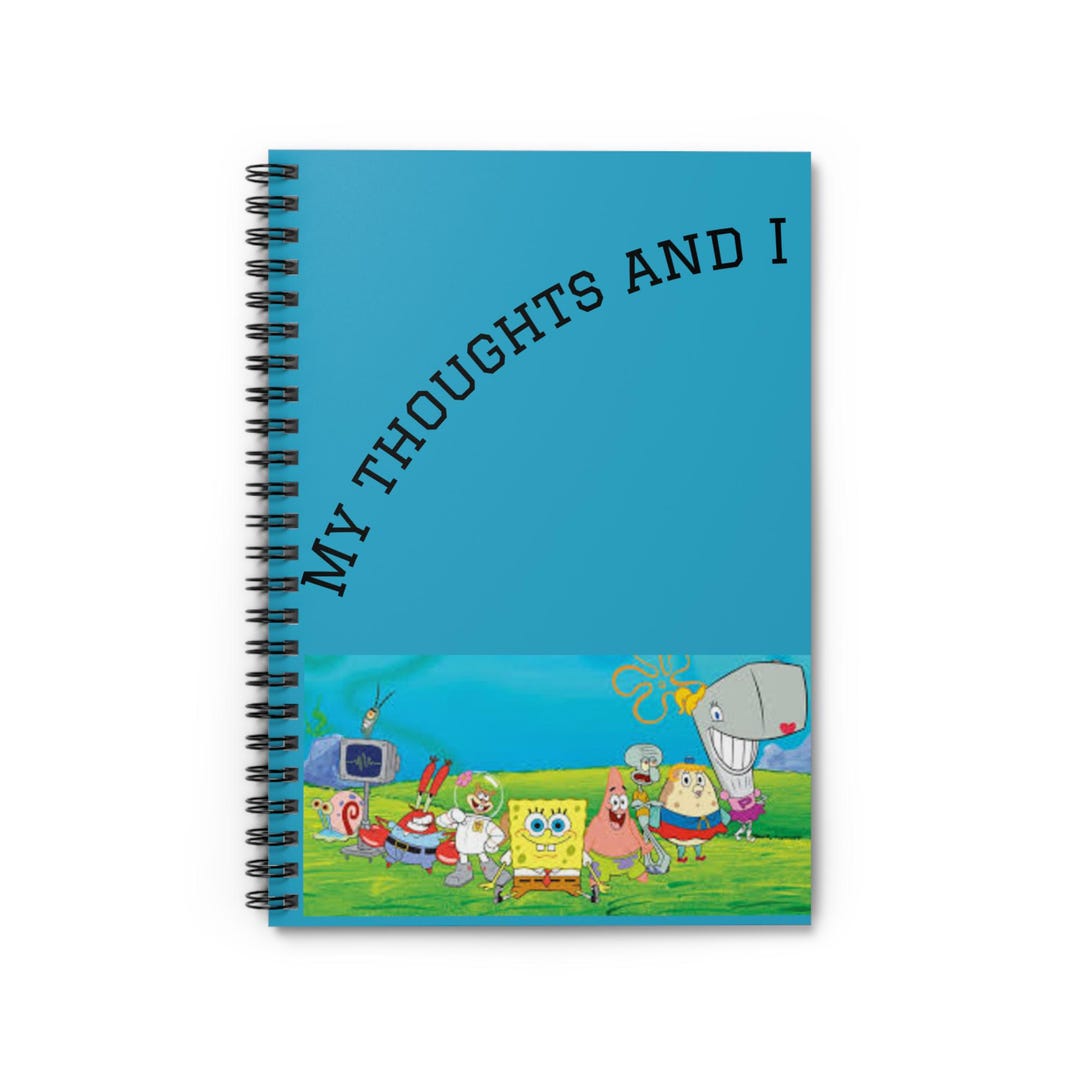 Spongebob Spiral Notebook - My Thoughts and I - Etsy
