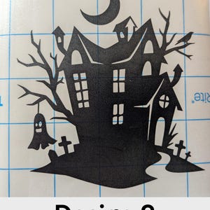 Halloween Vinyl Aufkleber: Hexe, Spukhaus, Vogelscheuche & Fledermäuse