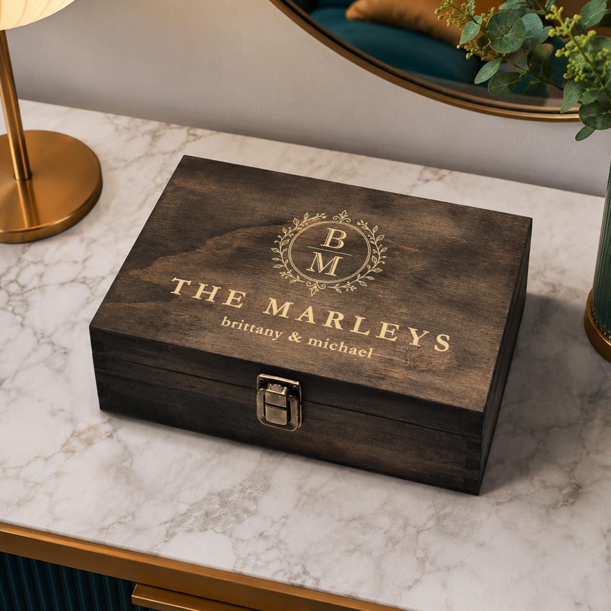 Personalized Wedding Keepsake Box Engraved Wooden Memory Chest Custom ...