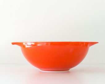 Vintage Red-Orange Pyrex Mixing Bowl - 4 Qt. - 444