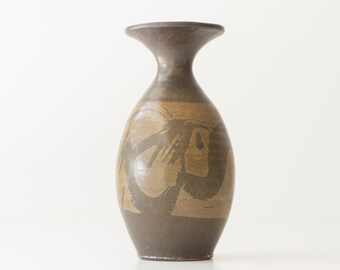 Vintage Mid Century Designs West Fluted Brush Stroke Vase