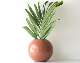 Vintage 1980s Modern Ceramic Orb Vase