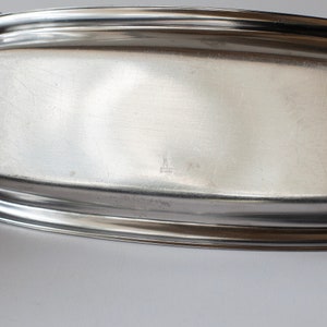 Vintage Mid Century Modern Cromargan Germany Stainless Butter Dish Trinket Tray image 10