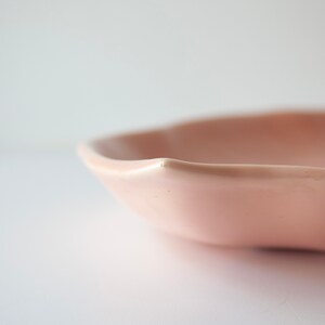 Vintage Mid Century Hollywood Ware Pink Pottery Leaf Tray California Pottery Dish image 10