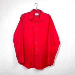 Vintage 1980s H Bar C California Ranchwear Western Shirt - Long Sleeves - Pearl Snaps