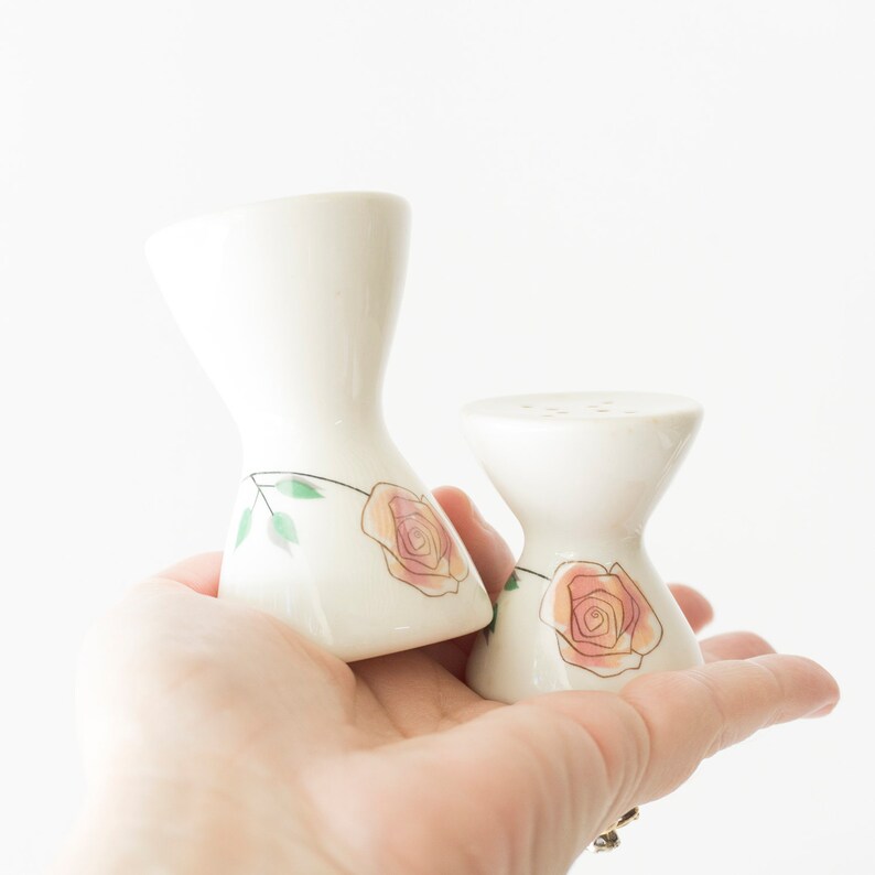 Vintage Mid Century Modern Ben Seibel Iroquois Rosemary Rose Salt /& Pepper Shakers