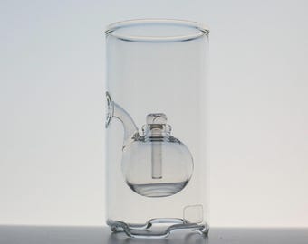 Vintage Modern Hand Blown Glass Oil Lamp - Wolfard