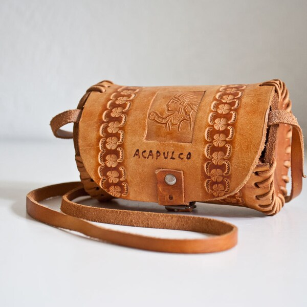 Mexican Tooled Leather Purse