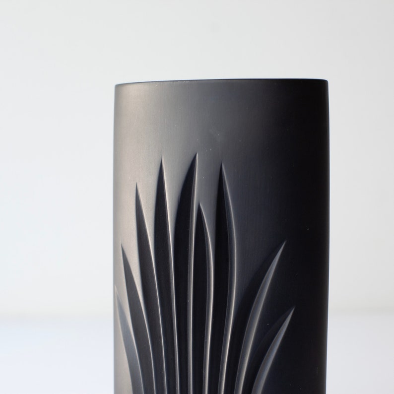 Vintage Rosenthal Germany Claus Josef Riedel Matte Black Porcelain Vase Studio Linie image 5