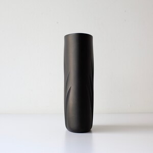 Vintage Rosenthal Germany Claus Josef Riedel Matte Black Porcelain Vase Studio Linie image 9